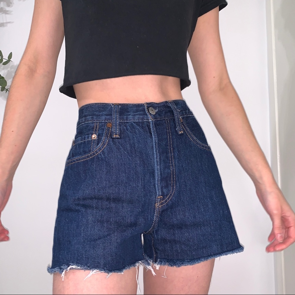 original Levi’s 501 denim high rise shorts